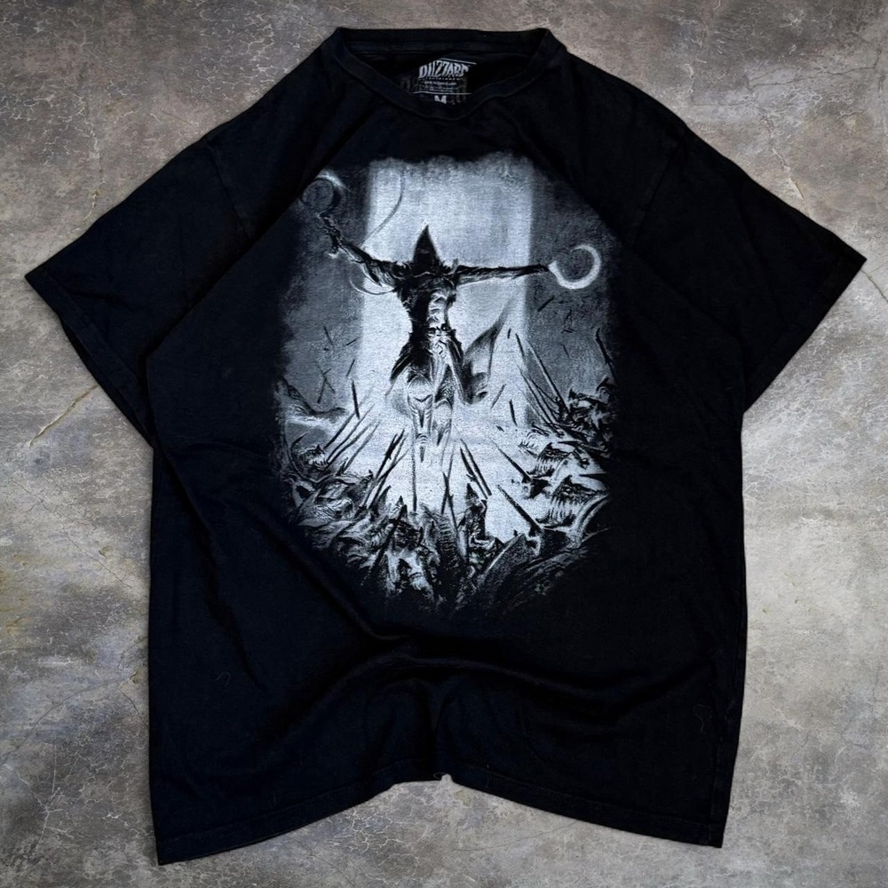 Blizzard Diablo 3 Video Game Reaper Of Souls Graphic Tee Mens Size Medium Grunge